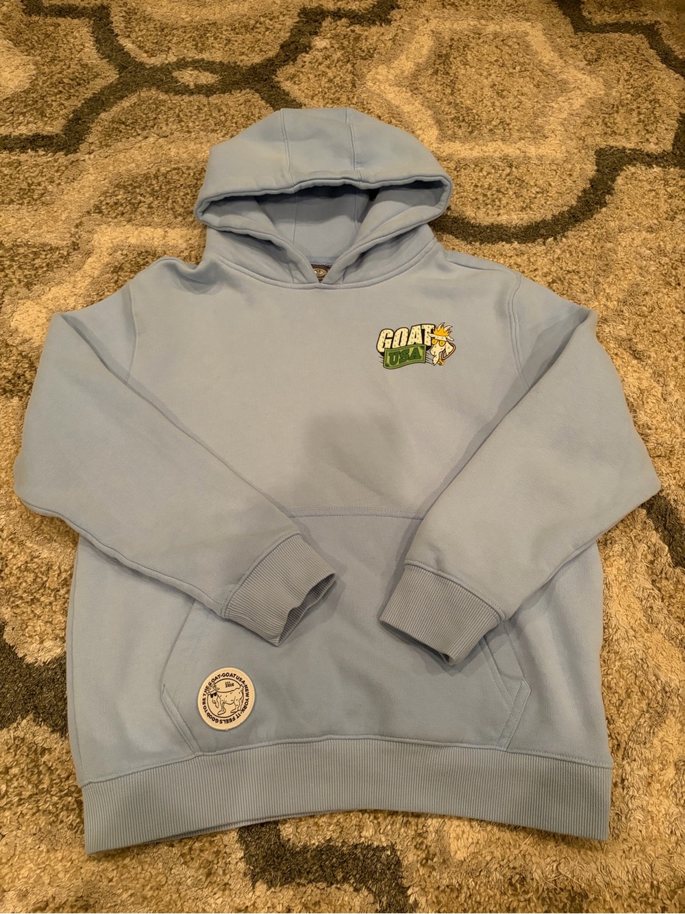 GOAT USA Cash Money Light Blue Youth XL Hoodie